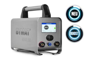 Neues und stärkstes Schweißnahtreinigungsgerät 9040 RS mit 3840 VA Leistung und der Weltneuheit Booster-Funktion.