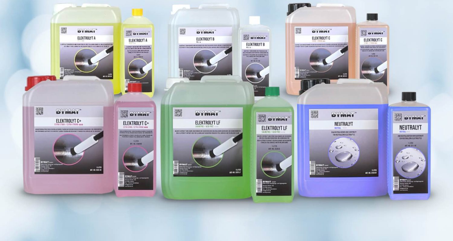 Elektrolyte für die Schweißnahtreinigung, Passivierung und Polierung.